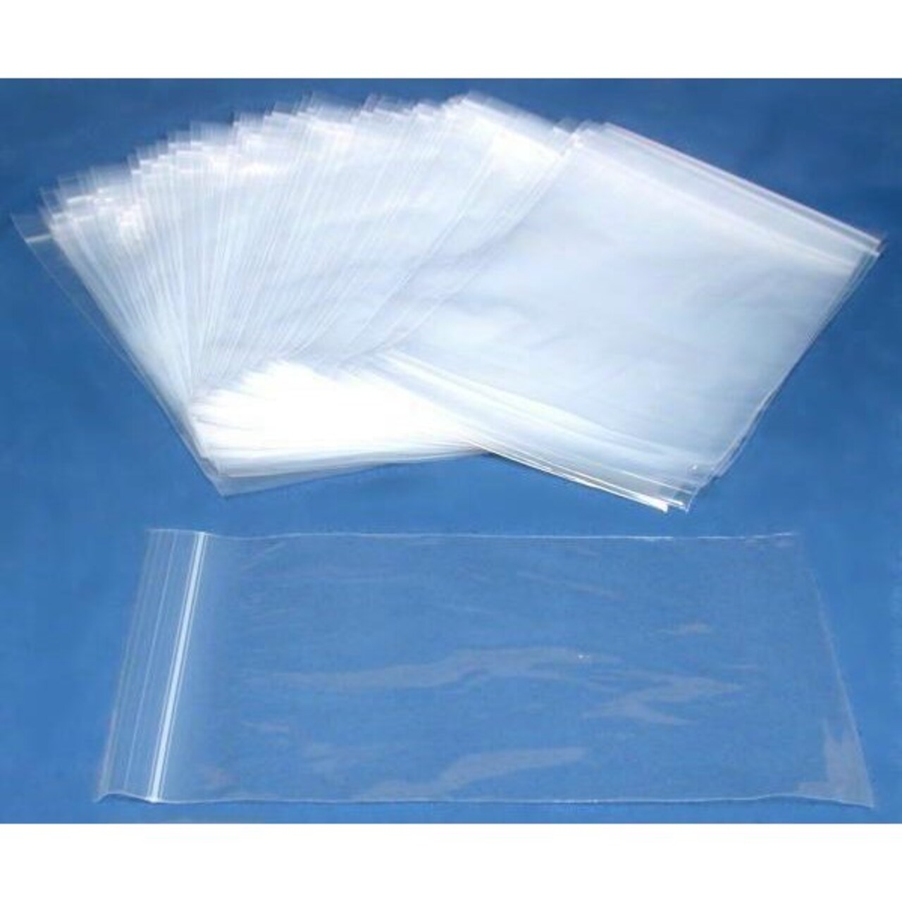 100 Poly Bag Zipper Resealable Plastic Shipping Bags 6&#x22; x 9&#x22;